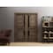Sartodoors Sliding French Dbl Pocket Doors 36 x 96in, Cognac Oak W/ Black Glass, Kit Trims Rail Hardware VEREGIO7588DP-AKA-3696 - alternate 3